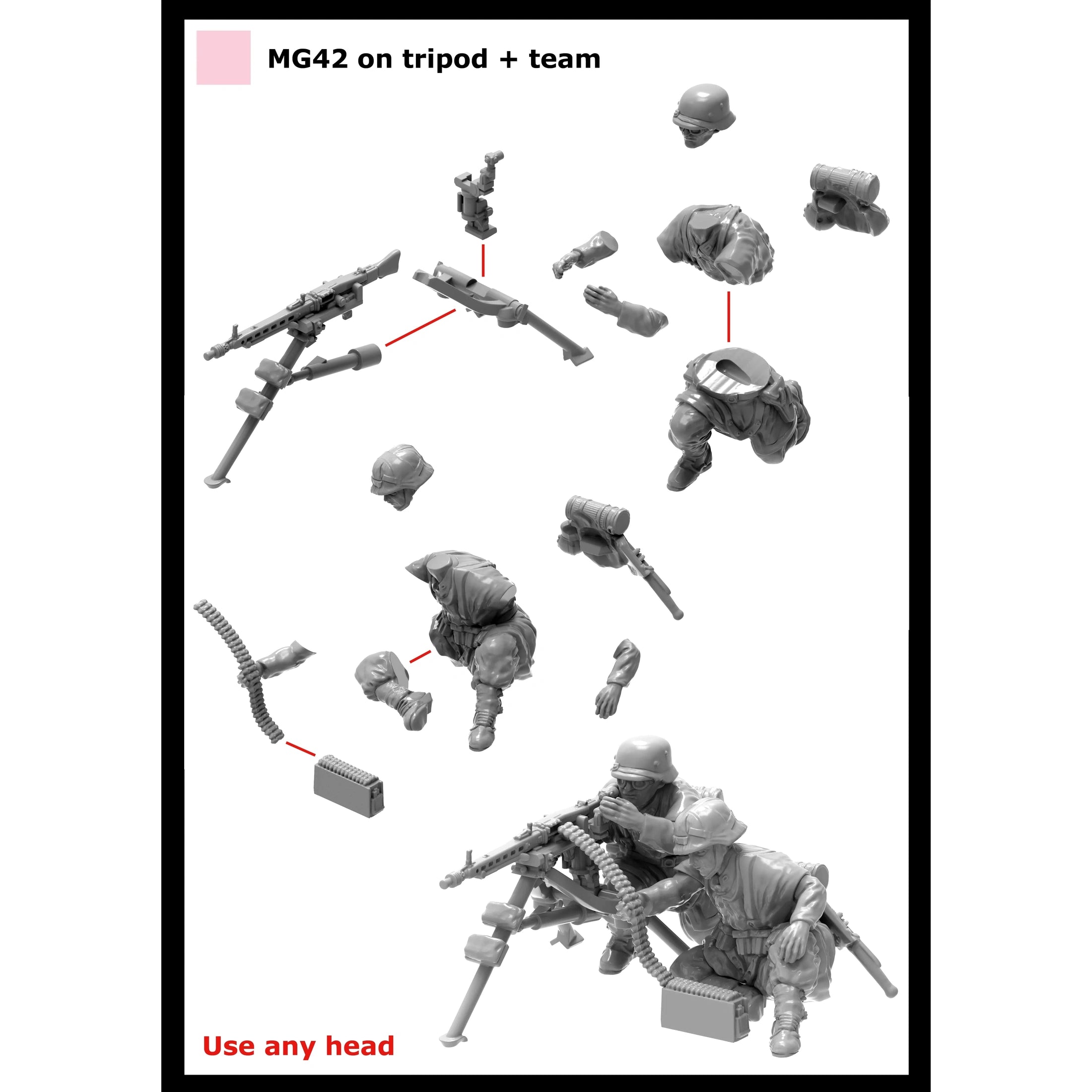 Late War German Heavy Weapons Support 1944-1945 32 | 28mm Plastic Unit