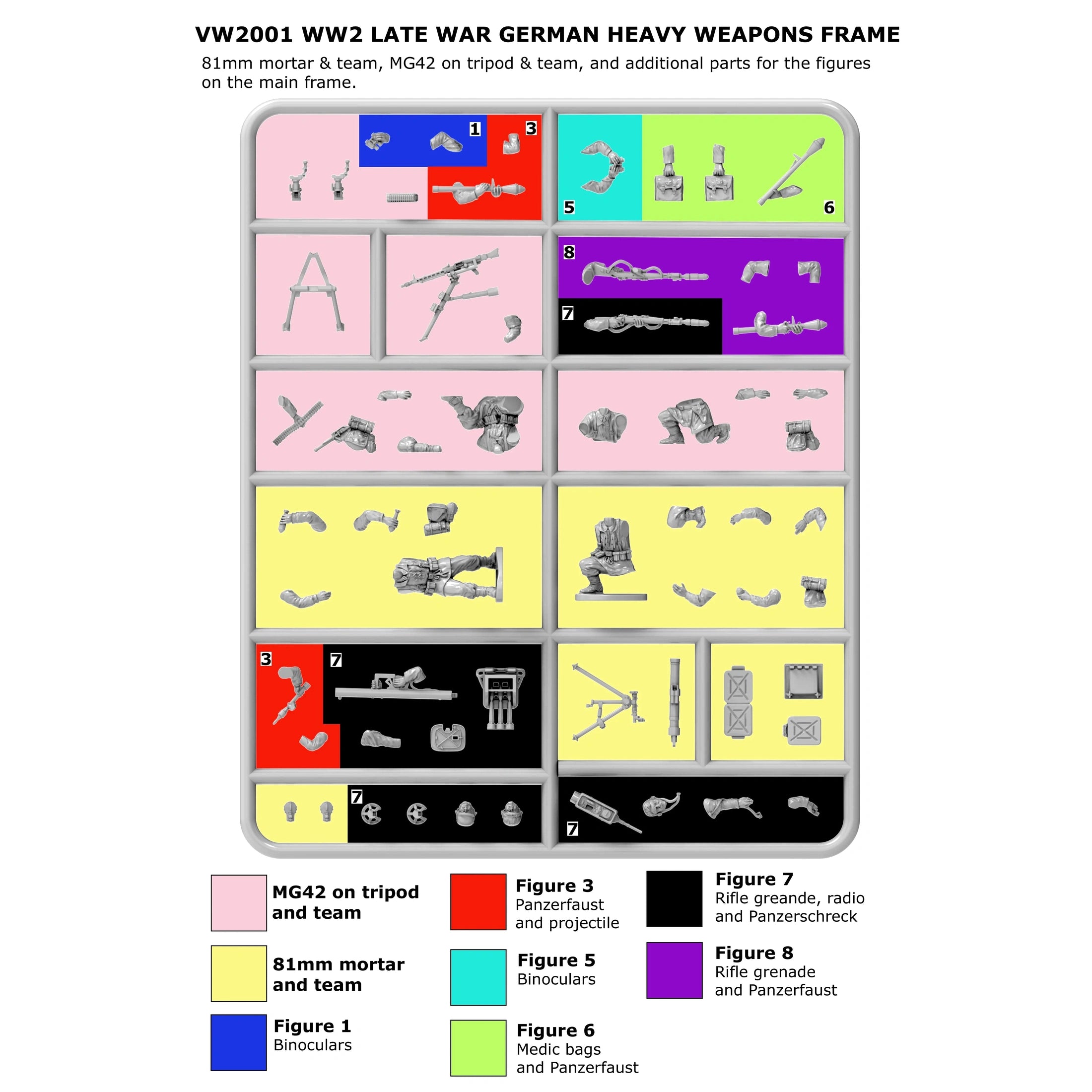 Late War German Heavy Weapons Support 1944-1945 32 | 28mm Plastic Unit