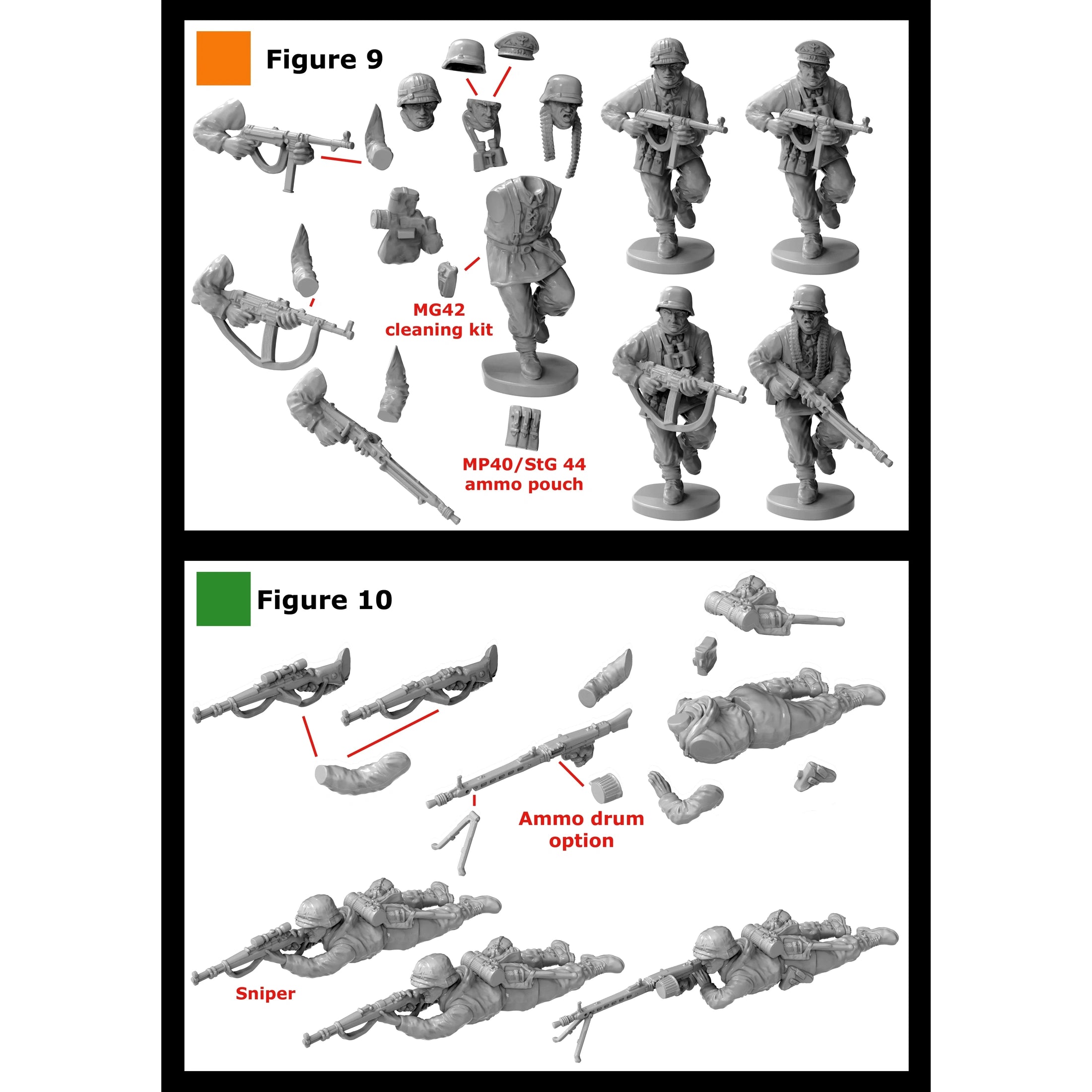 Late War German Heavy Weapons Support 1944-1945 32 | 28mm Plastic Unit