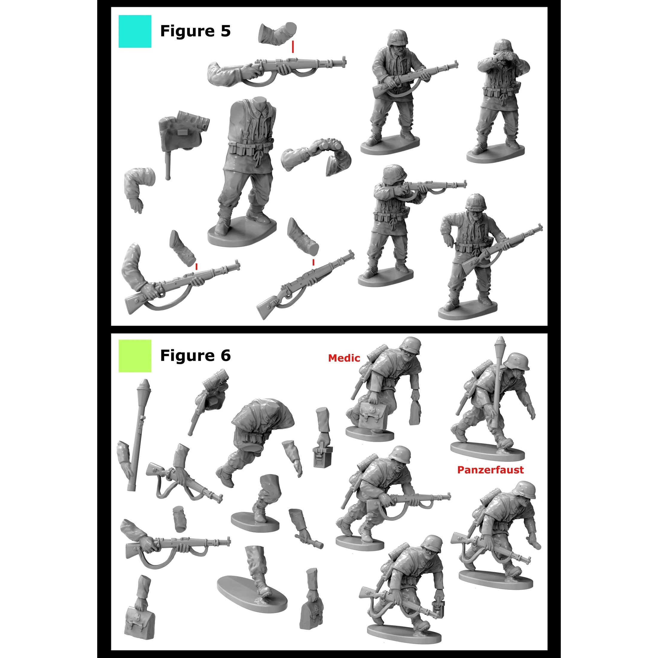 Late War German Heavy Weapons Support 1944-1945 32 | 28mm Plastic Unit