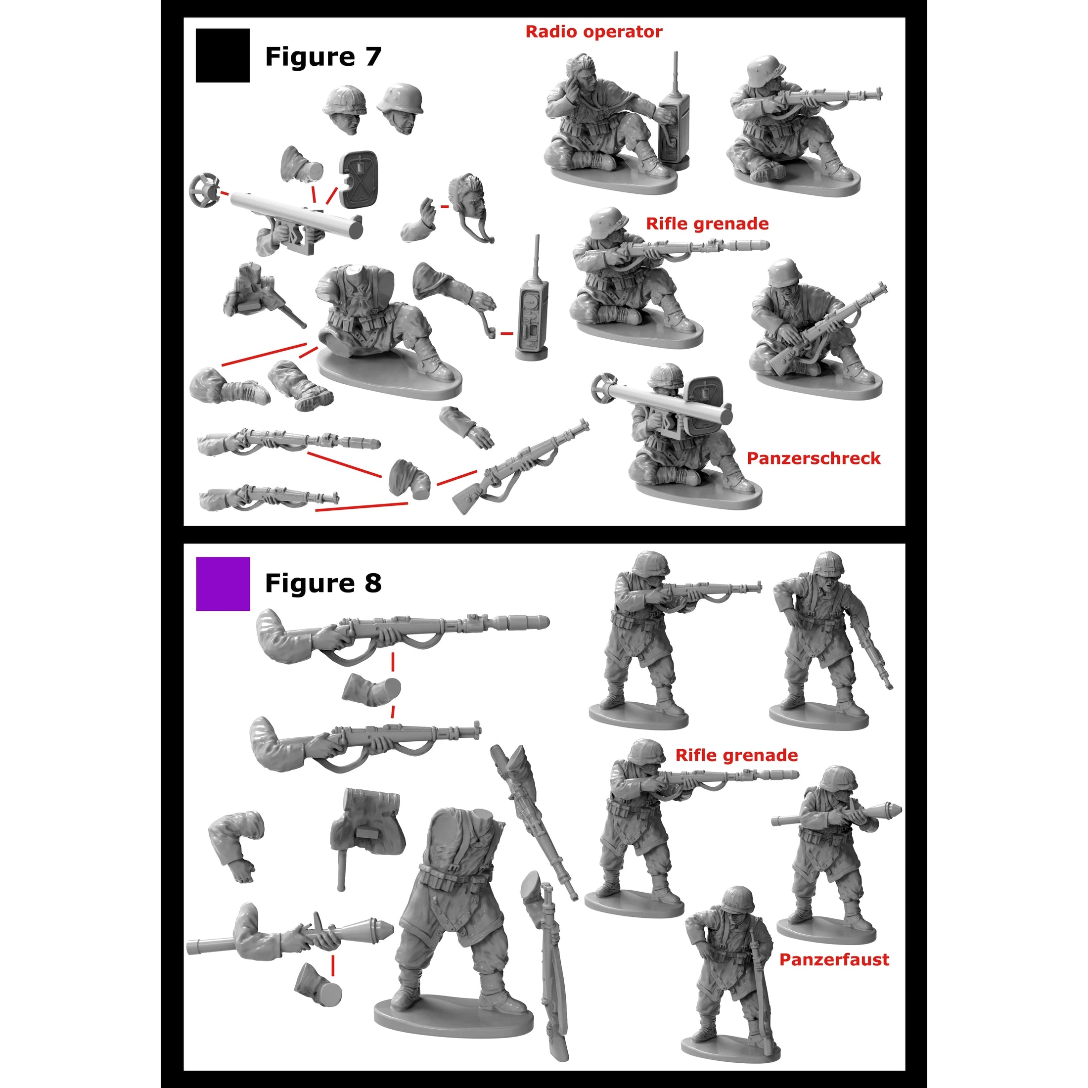 Late War German Heavy Weapons Support 1944-1945 32 | 28mm Plastic Unit