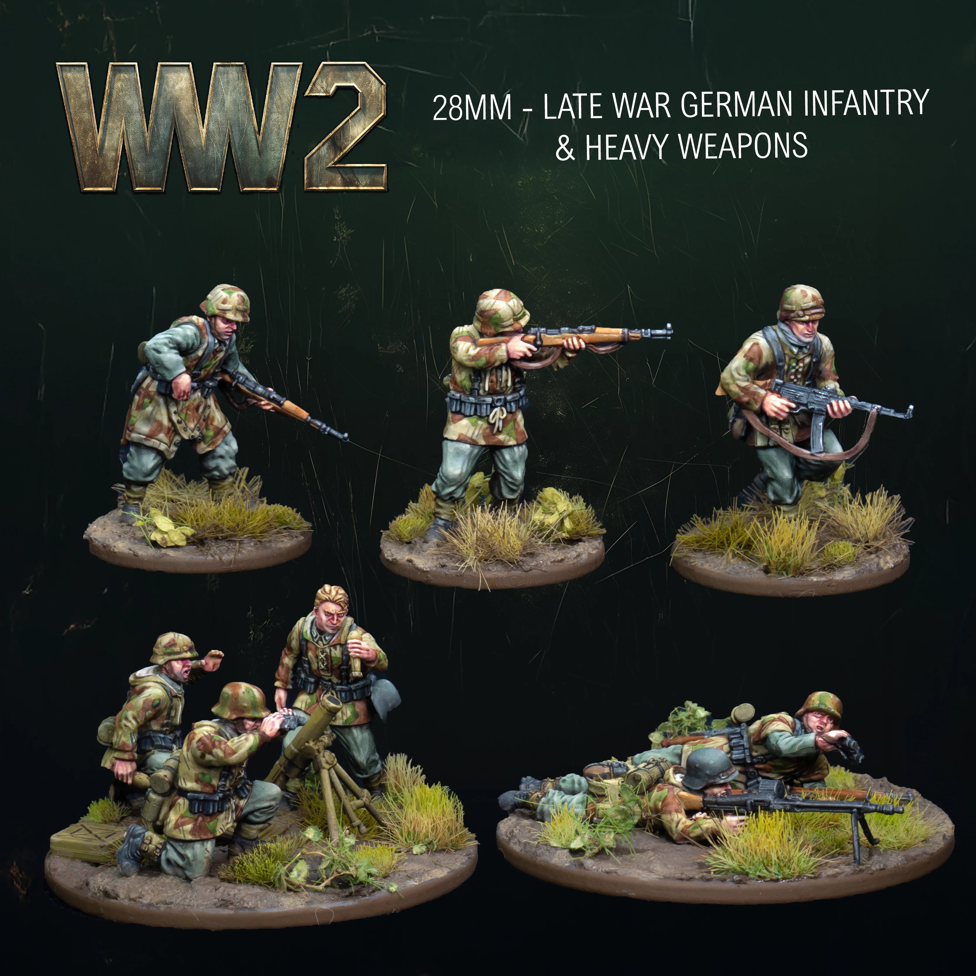 Late War German Infantry & Heavy Weapons 1944-1945 44 | 28mm Plastic Unit