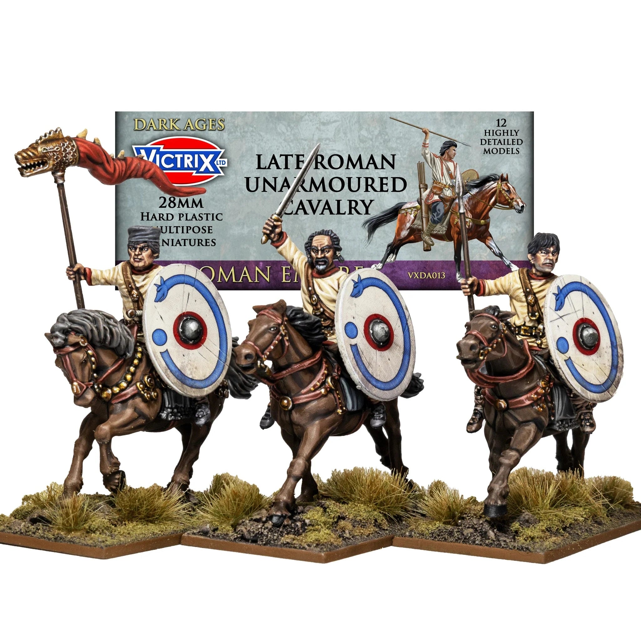 Victrix | Dark Ages Late Roman Unarmoured Cavalry | 28mm Plastic Unit | North Star Games | Miniature Kingdoms