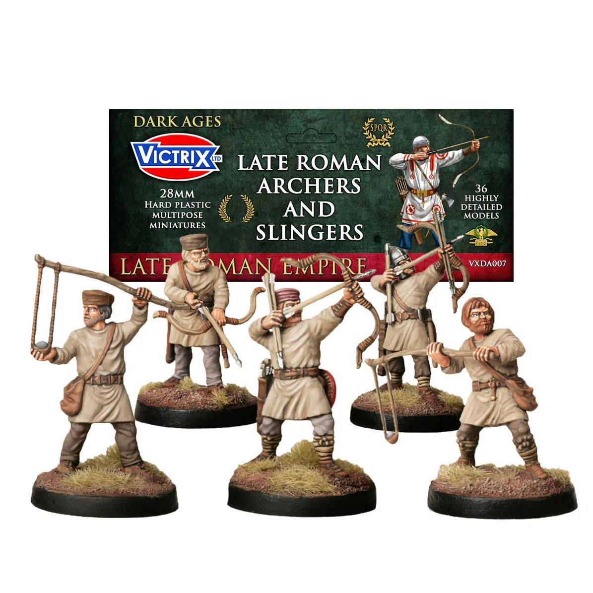 Victrix | Dark Ages Late Roman Archers and Slingers | 28mm Plastic Unit | North Star Games | Miniature Kingdoms