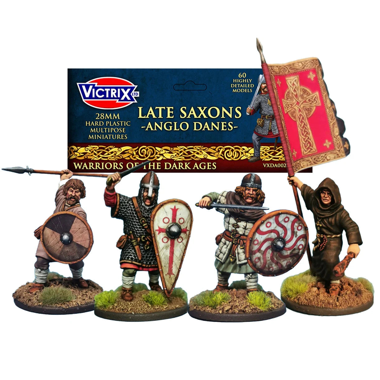 Victrix | Dark Ages Late Saxon Anglo Danish Sixty Models | 28mm Plastic Unit | North Star Games | Miniature Kingdoms