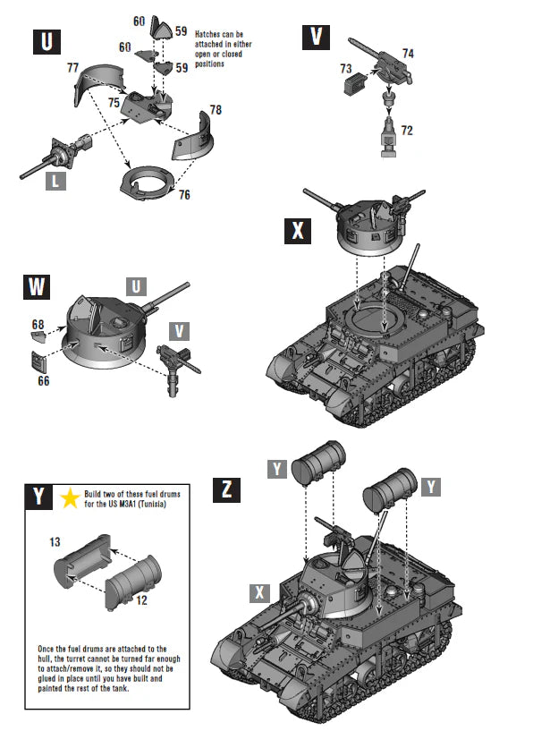 Bolt Action | USA M3 Stuart Light Tank | 28mm Plastic Vehicle