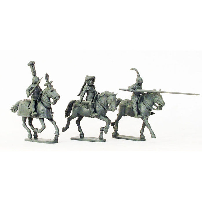 Perry Miniatures | War Of The Roses Mounted Men At Arms 1450-1500 | 28mm Plastic Unit | North Star Games | Miniature Kingdoms