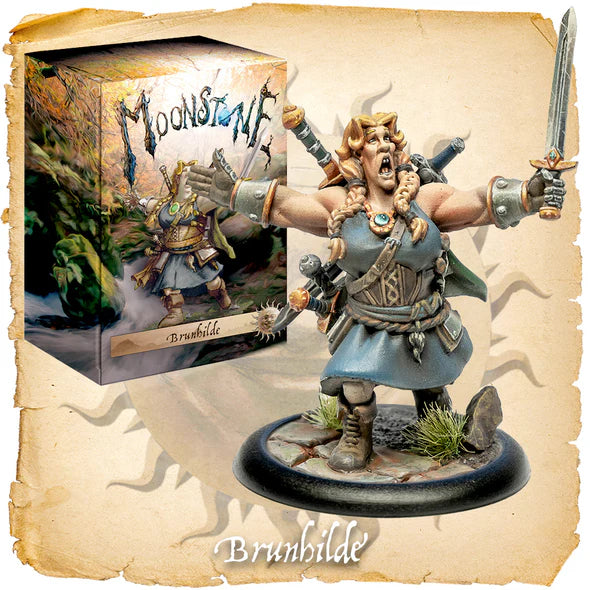 Moonstone | Brunhilde The Giant | 28mm Resin Unit | Goblin King Games | Miniature Kingdoms