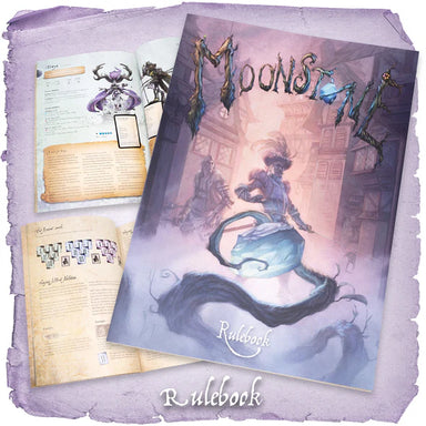 Moonstone | Rulebook | 28mm Softback Book Rulebook | Goblin King Games | Miniature Kingdoms