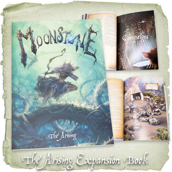 Moonstone | The Arising | 28mm Softback Book Expansion | Goblin King Games | Miniature Kingdoms