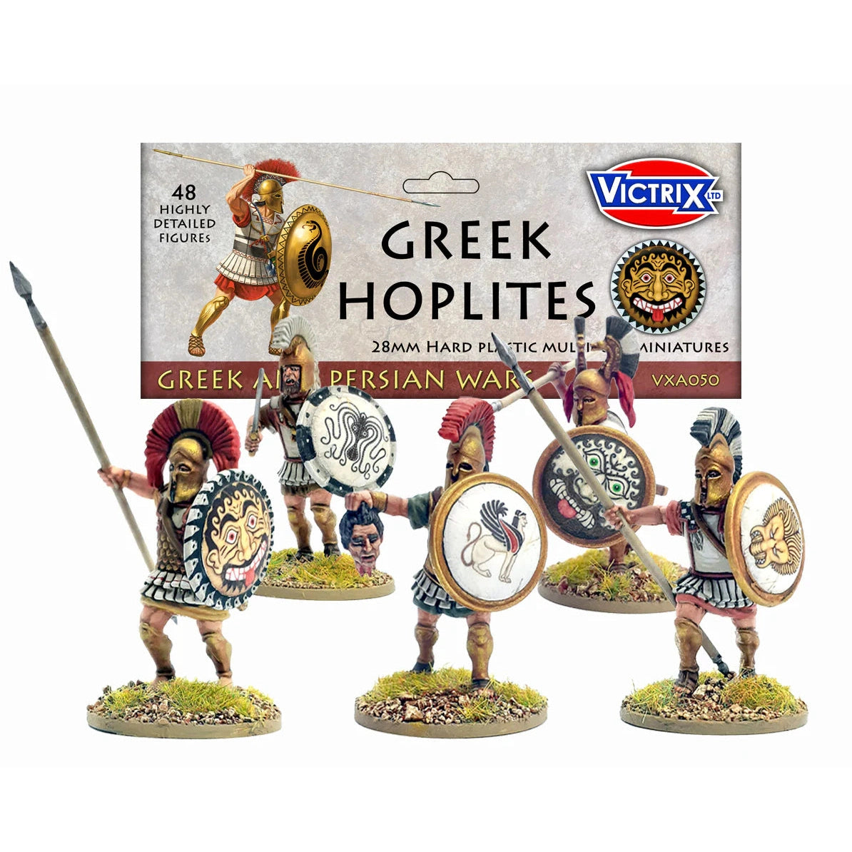 Victrix | Ancients Greek Hoplites | 28mm Plastic Unit | North Star Games | Miniature Kingdoms