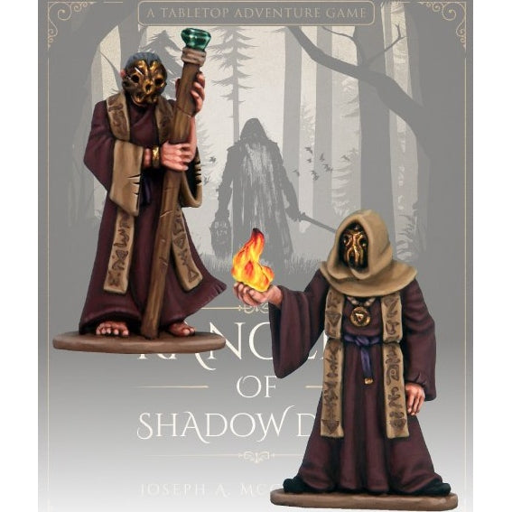 Rangers Of Shadow Deep | Monster Master Of Shadows And Acolyte | 28mm Metal Blister Pack | North Star Games | Miniature Kingdoms