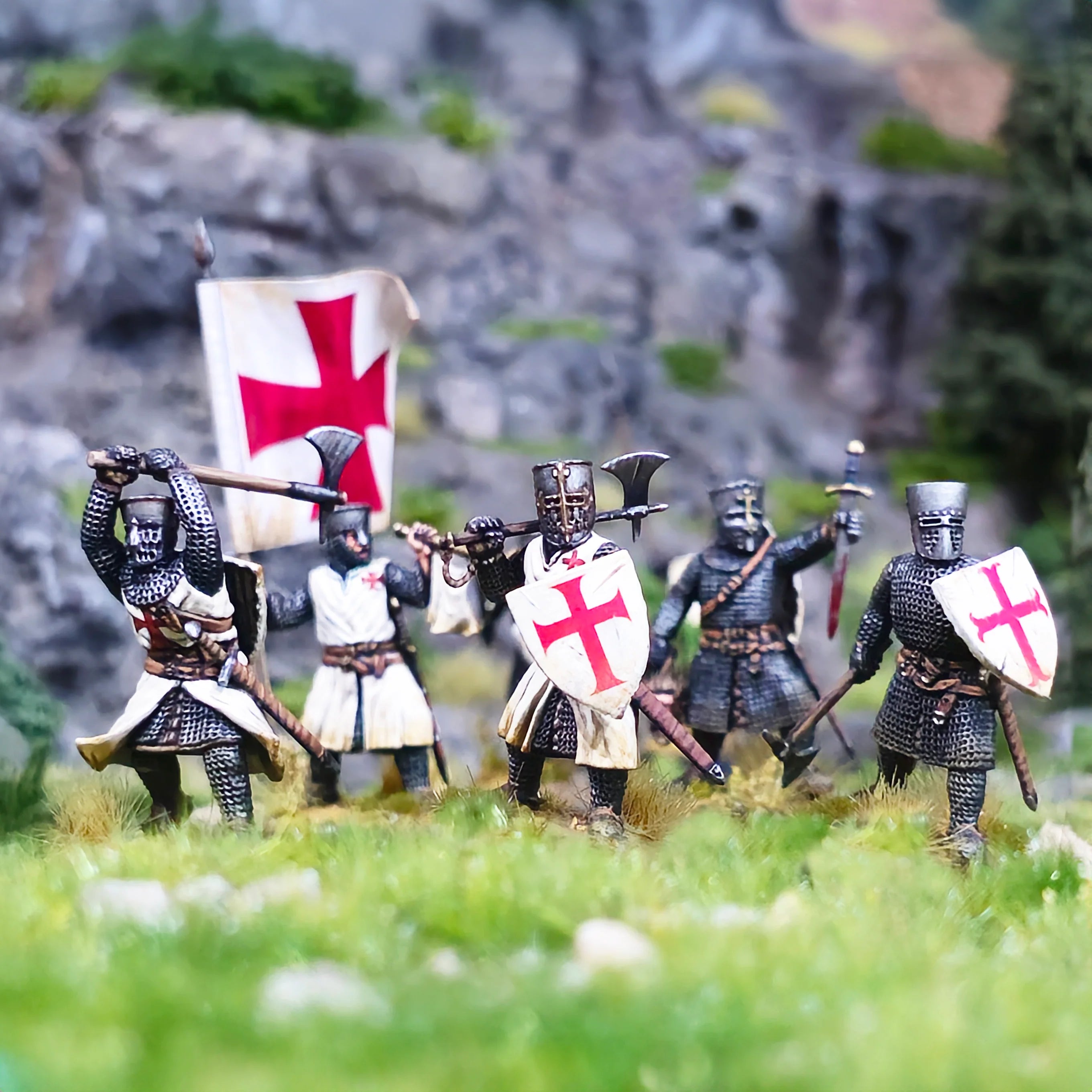 Medieval Foot Knights 32 Figs | 28mm Plastic Unit