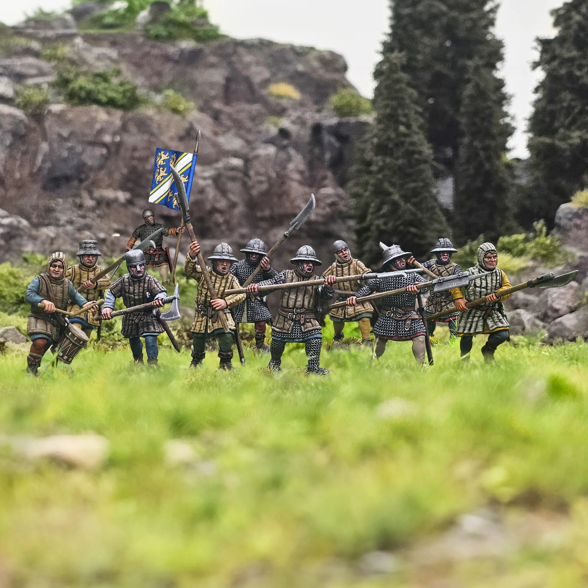 Medieval Foot Sergeants 32 Figs | 28mm Plastic Unit