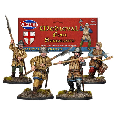 Medieval Foot Sergeants 32 Figs | 28mm Plastic Unit