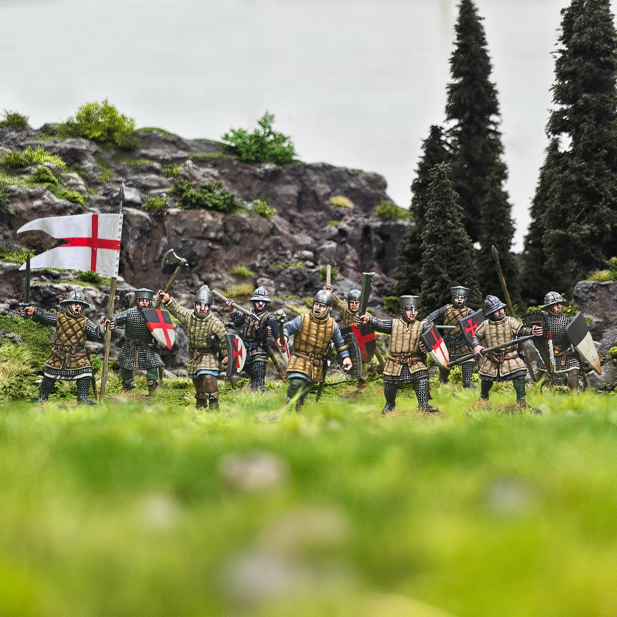 Medieval Foot Sergeants 32 Figs | 28mm Plastic Unit