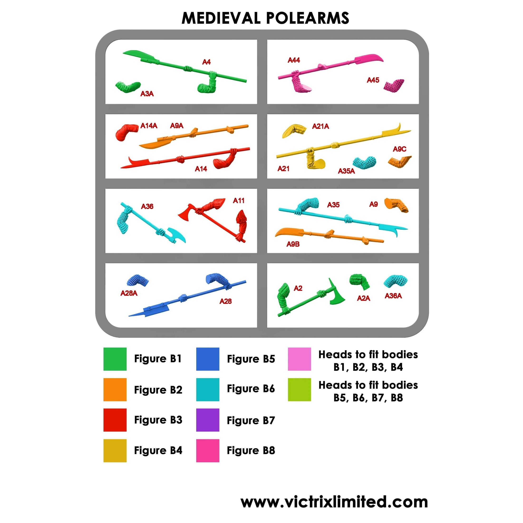 Medieval Foot Sergeants 32 Figs | 28mm Plastic Unit