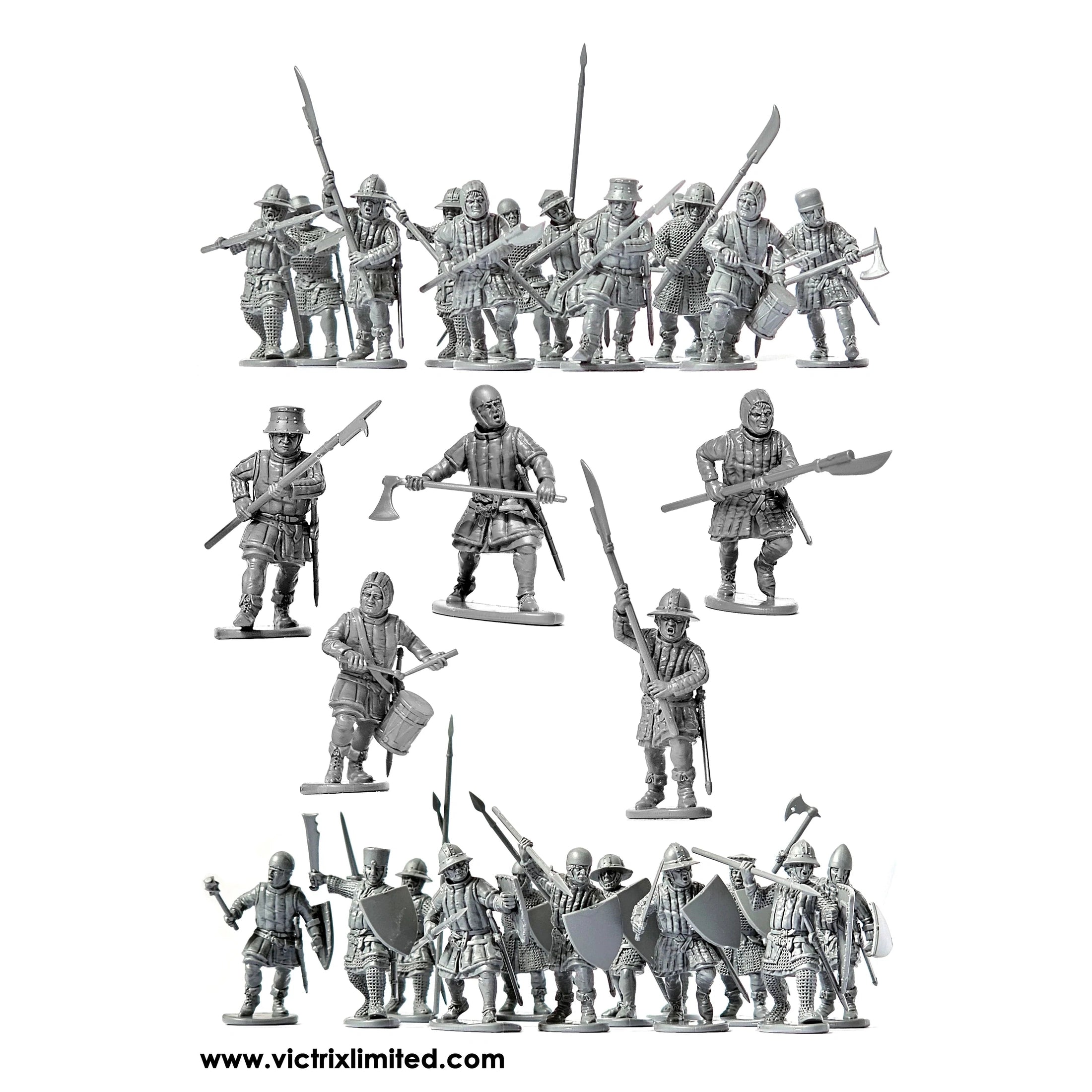 Medieval Foot Sergeants 32 Figs | 28mm Plastic Unit