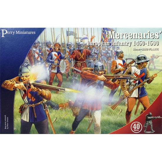 Perry Miniatures | War Of The Roses Mercenaries European Infantry 1450-1500 | 28mm Plastic Unit | North Star Games | Miniature Kingdoms