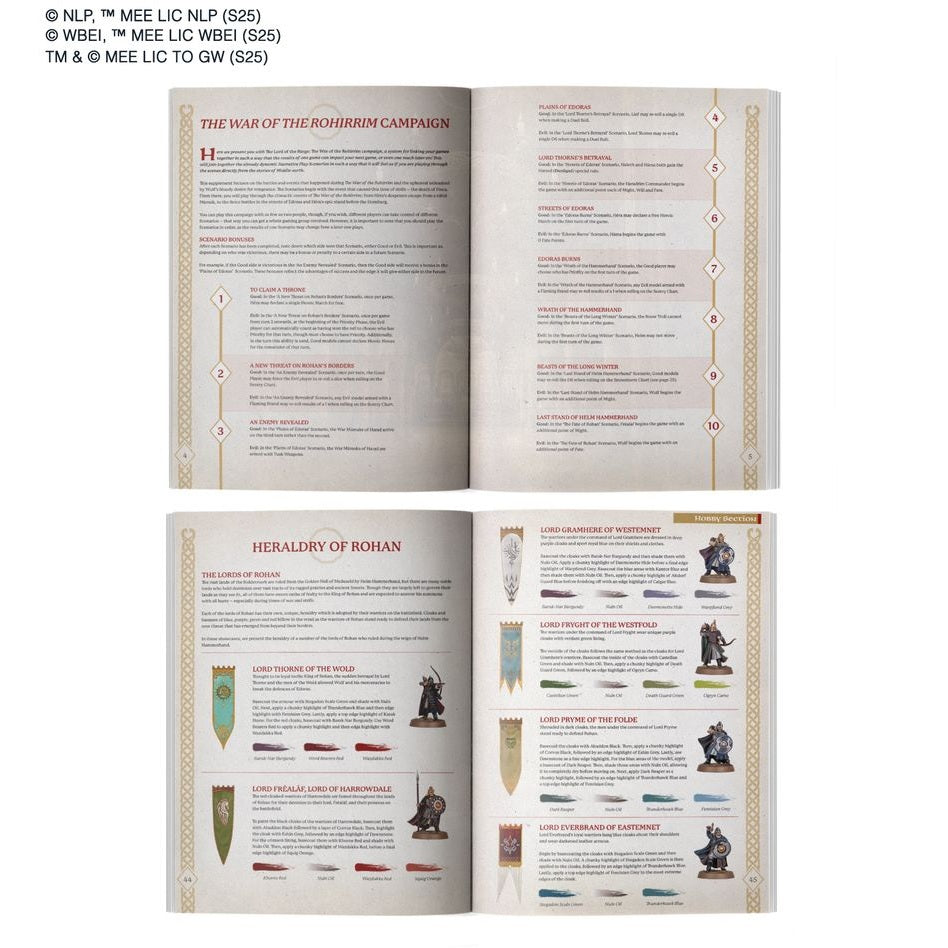 Middle Earth Strategy Battle Game | The War of the Rohirrim | Softback Sourcebook