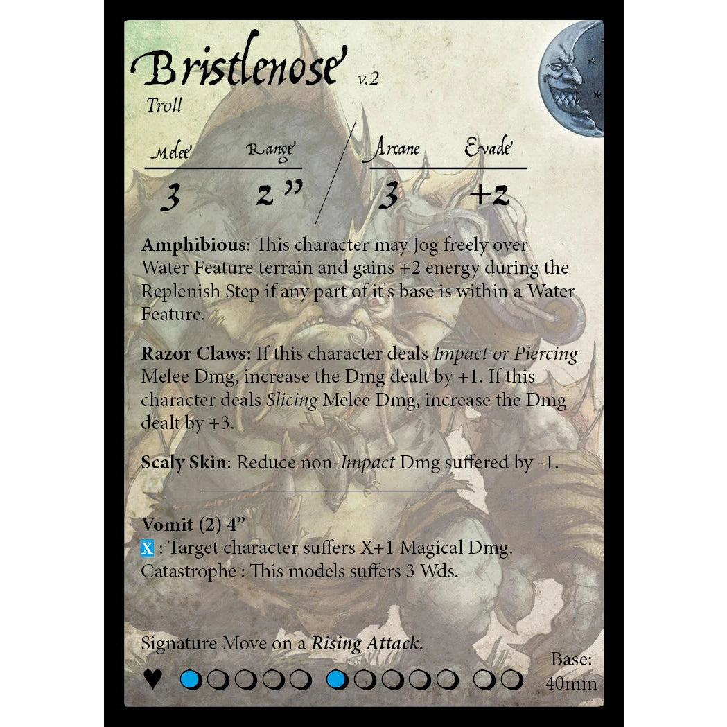 Moonstone | Dominion Bristlenose the Troll | 28mm Resin Unit