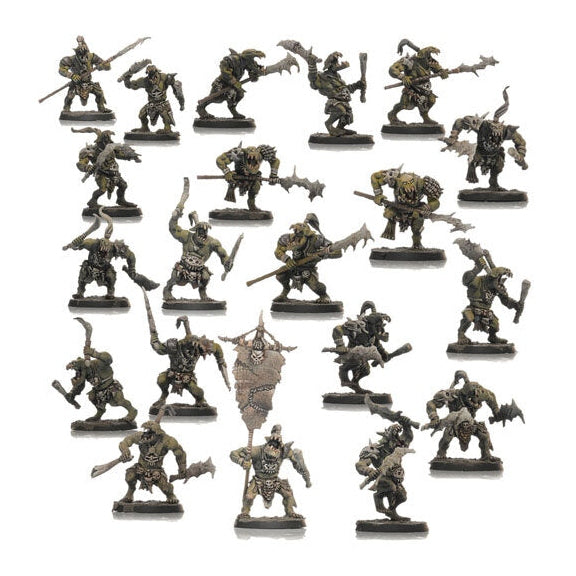 Shieldwolf Miniatures | Fantasy Mountain Orcs | 28mm Plastic Unit | North Star Games | Miniature Kingdoms