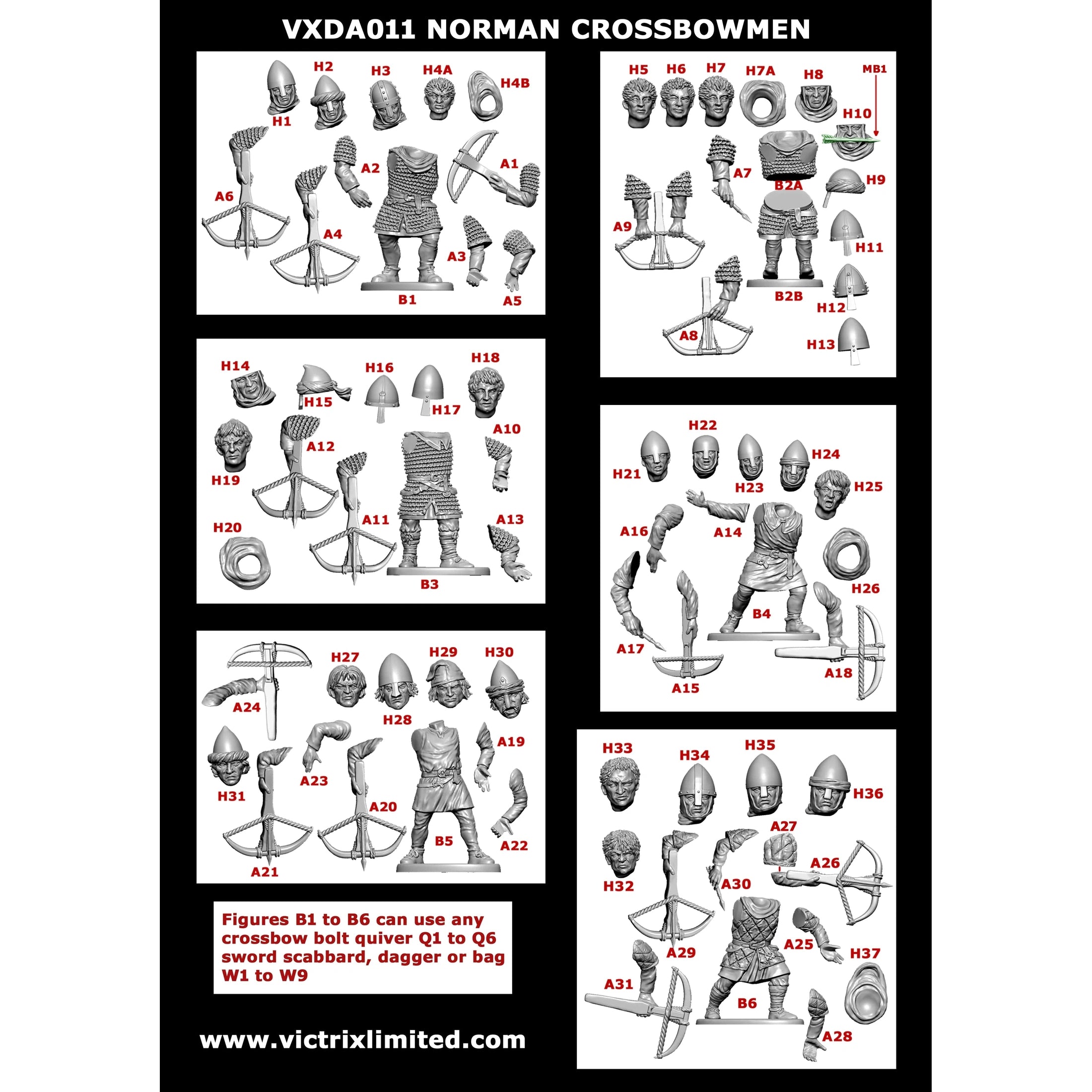 Norman Crossbowmen | 28mm One Sprue