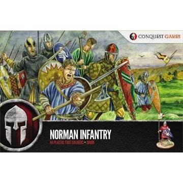 Conquest | Medieval Norman Infantry | 28mm Plastic Unit | North Star Games | Miniature Kingdoms