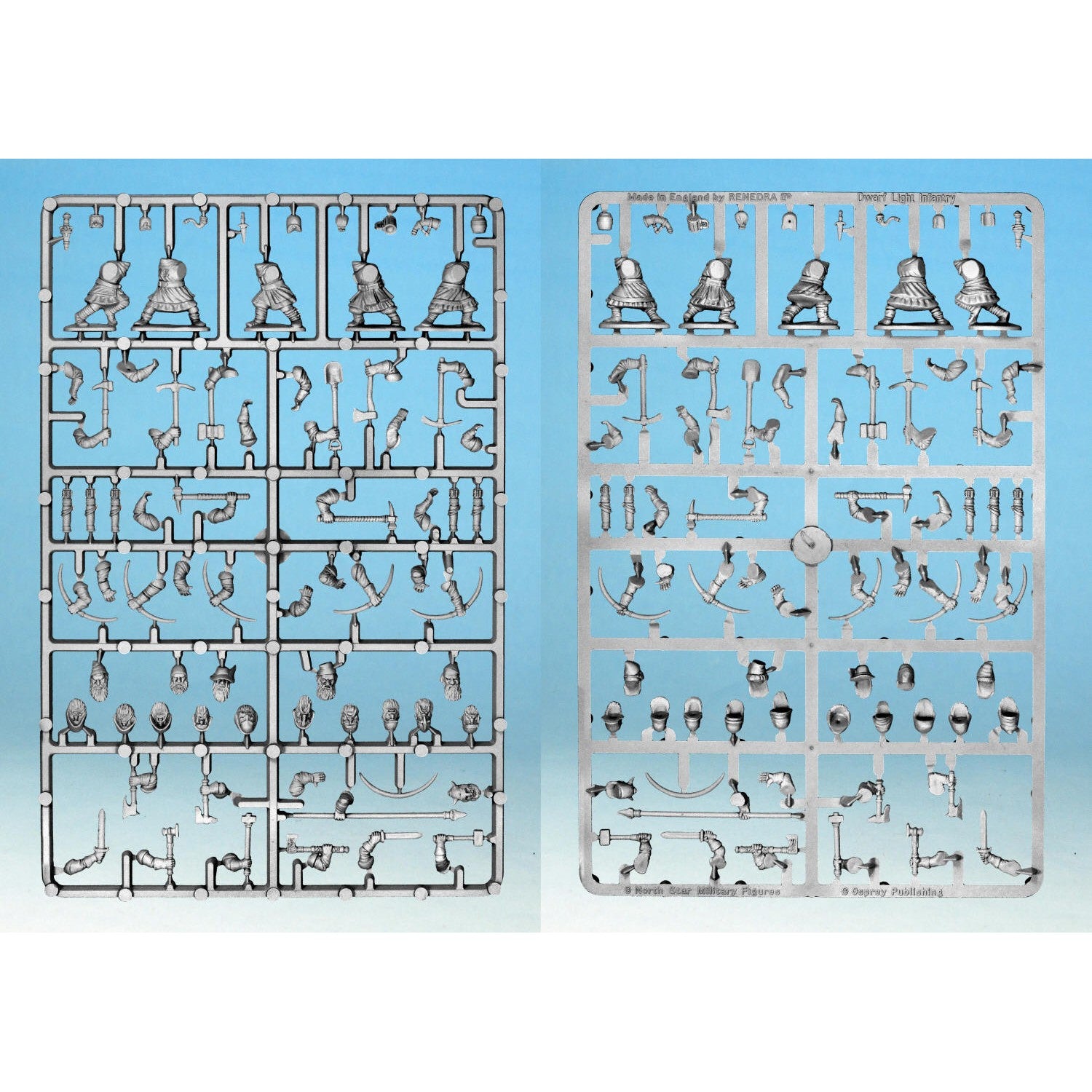 Oathmark | Dwarf Light Infantry | 28mm One Sprue