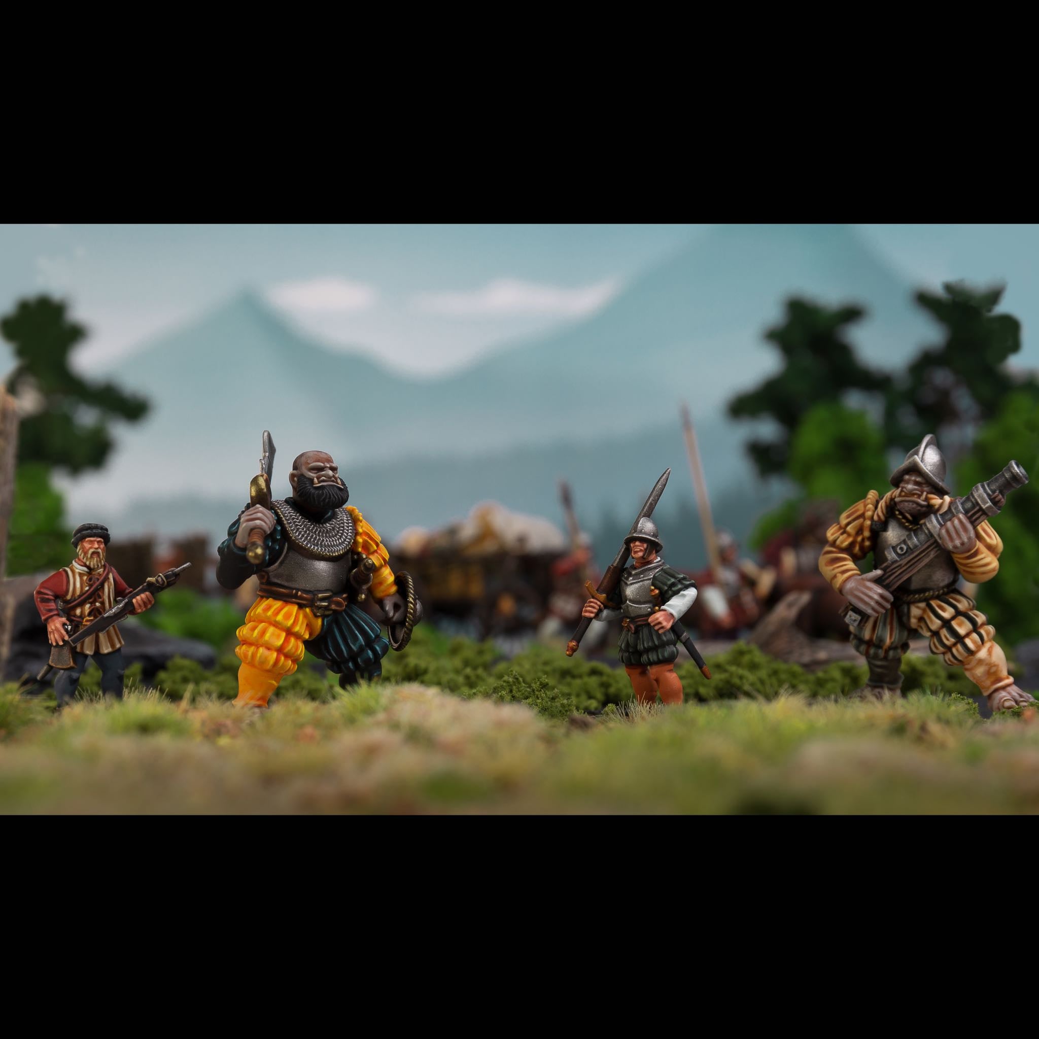 Classic Fantasy | Landsknecht Ogres | Plastic Unit | Wargames Atlantic | Miniature Kingdoms