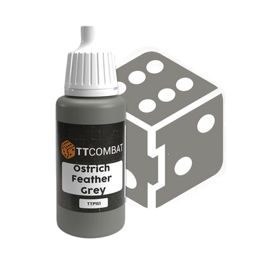 TTCombat | Ostrich Feather Grey | 17ml Individual Paint | TTCombat | Miniature Kingdoms