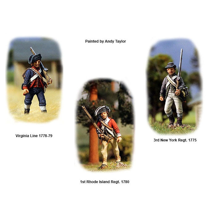 Perry Miniatures | AWI Continental Infantry 1776-1783 | 28mm Plastic Unit | North Star Games | Miniature Kingdoms