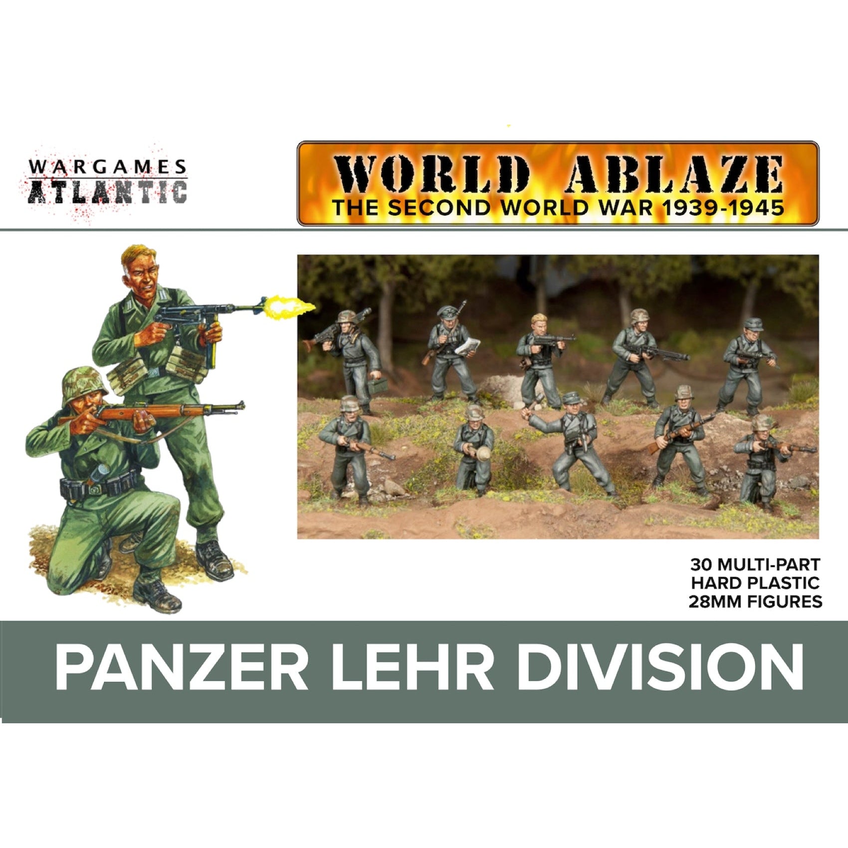 Worlds Ablaze | German Panzer Lehr Division | Plastic Unit | Wargames Atlantic | Miniature Kingdoms