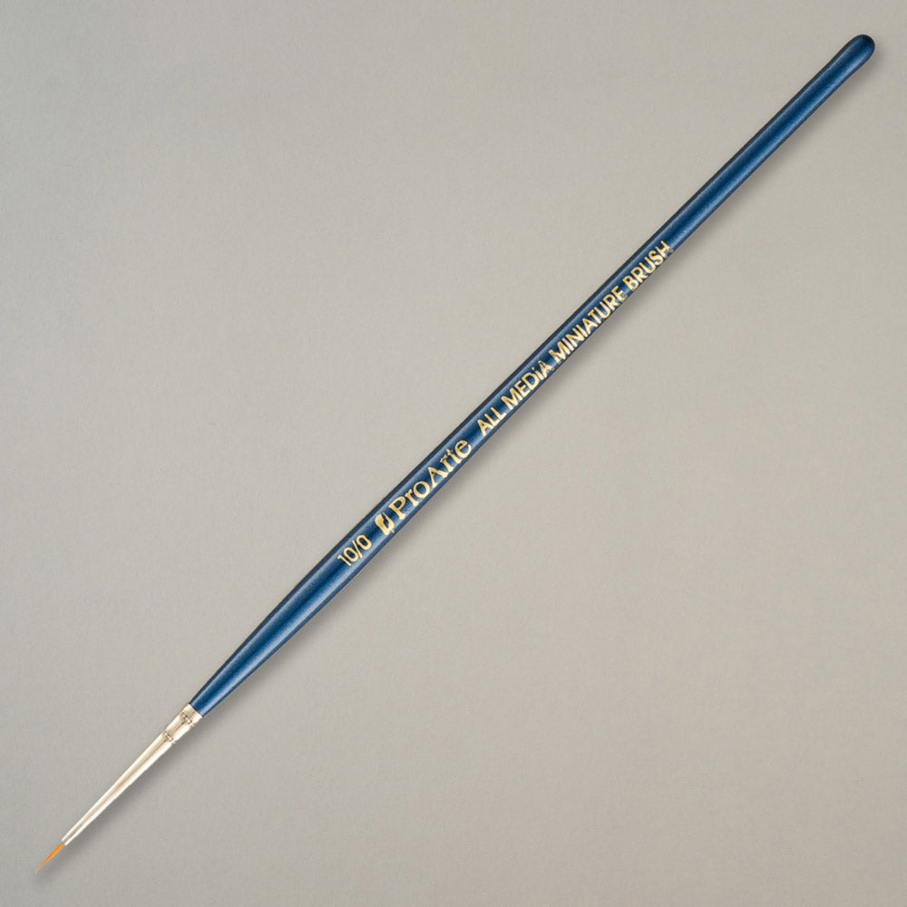 Pro Arte | All Media | Size 10/0 Miniature Brush Blue Handle