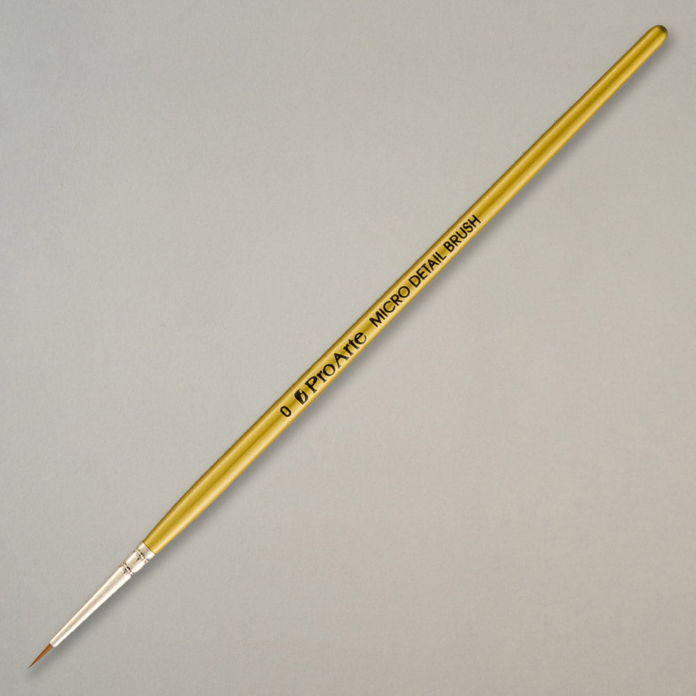Pro Arte | Micro Detail | 0 Miniature Brush Gold handle
