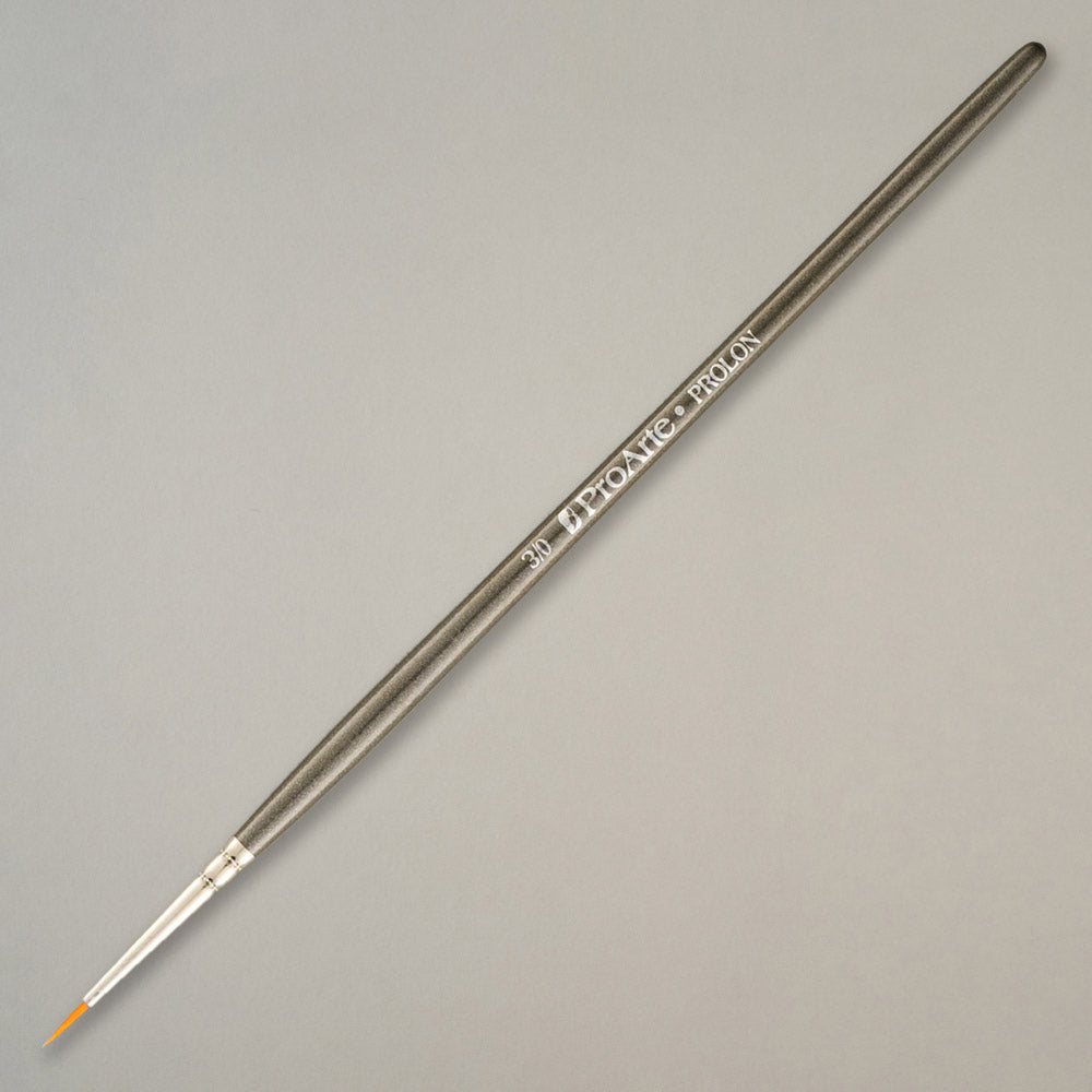 Pro Arte | Prolon All Media | Size 3/0 Miniature Brush Grey Handle