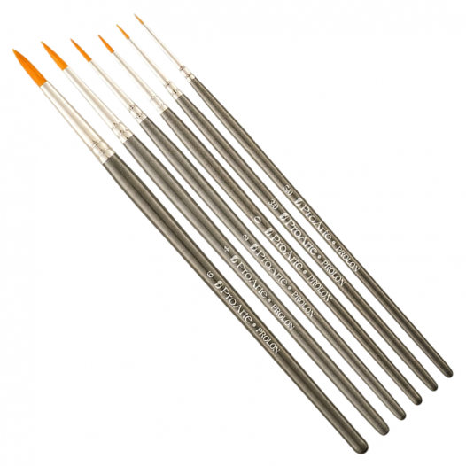 Pro Arte | Prolon Assorted Brush Set 9 Brushes Grey handle