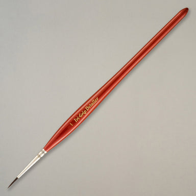 Pro Arte | Tri-Grip Detailer | Size 1 Miniature Brush Red Handle | Paint Brush