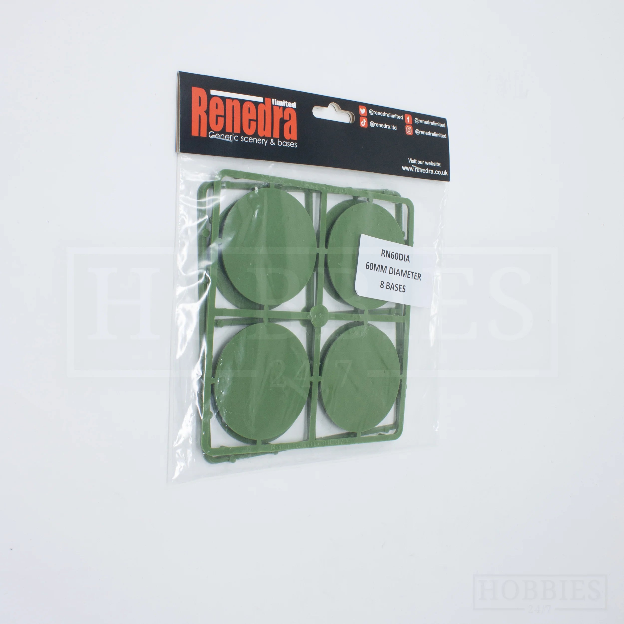 Renedra | Bases | 60mm Round Bases | Hard Plastic Bases