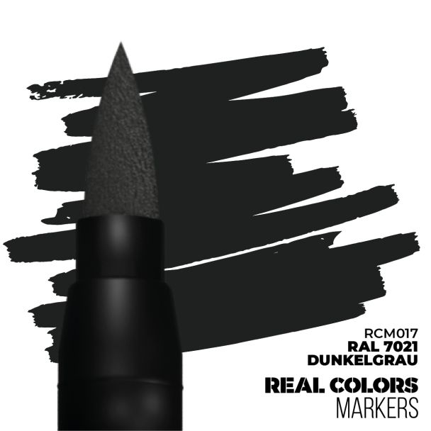 Real Color | Acrylic Marker Dunkelgrau RAL 7021 | RCM017