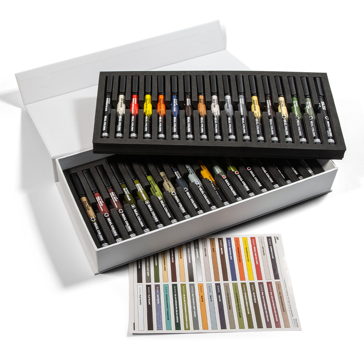 Real Color | Acrylic Real Colors Markers | 34 x Marker Boxed Set