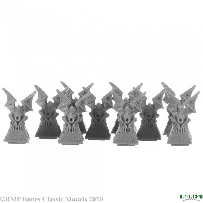 Reaper | Gargoyle Pillar Tops Dark Heaven Bones | 28mm Plastic Blister Pack 77731