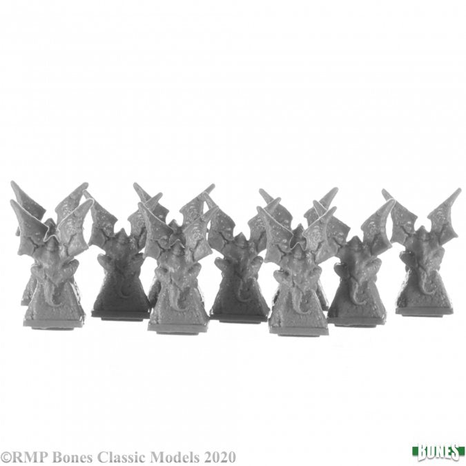 Reaper | Gargoyle Pillar Tops Dark Heaven Bones | 28mm Plastic Blister Pack 77731