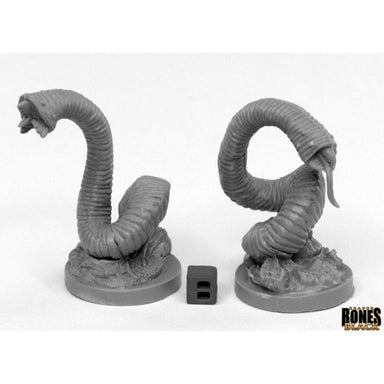 Reaper | Giant Leeches Reaper Bones Black | 28mm Plastic Blister Pack 444031