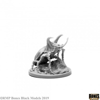 Reaper | Giant Rhino Beetle Reaper Bones Black | 28mm Plastic Blister Pack 44138