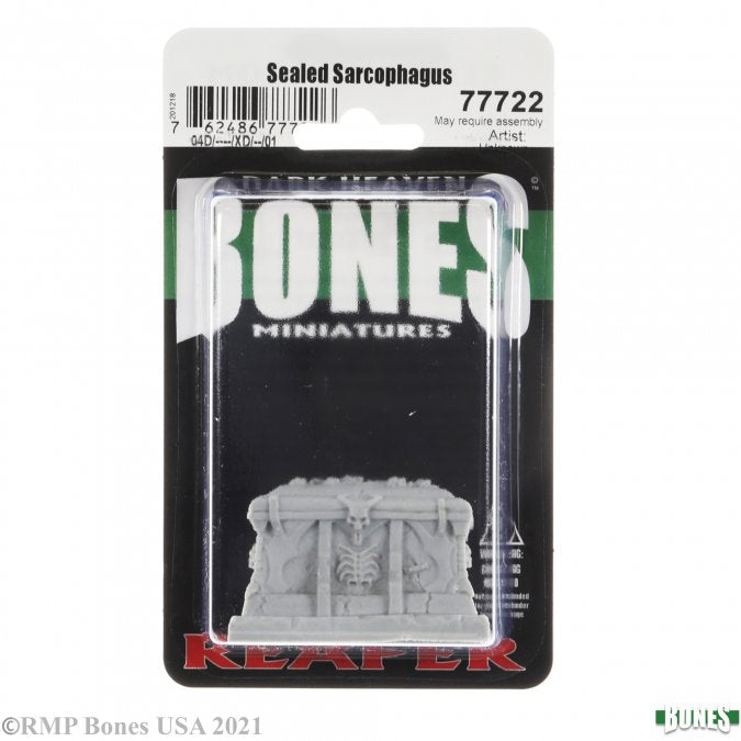 Reaper | Sealed Sarcophagus Dark Heaven Bones | 28mm Plastic Blister Pack 77722
