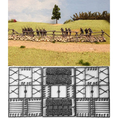 Renedra | Cross & Rail Fencing | 28mm Plastic Terrain