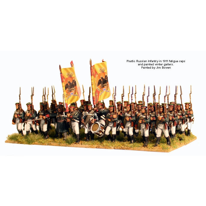 Perry Miniatures | Napoleonic Wars Russian Infantry 1809-1814 | 28mm Plastic Unit | North Star Games | Miniature Kingdoms