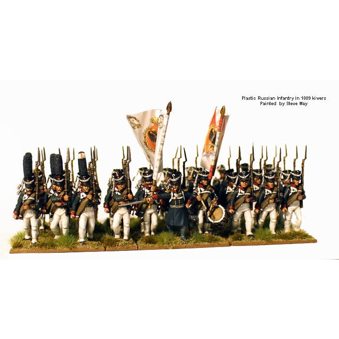 Perry Miniatures | Napoleonic Wars Russian Infantry 1809-1814 | 28mm Plastic Unit | North Star Games | Miniature Kingdoms