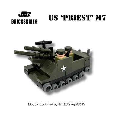 Brickskrieg | US | Preist M7 Tank | 1/100 Scale Blocks Model